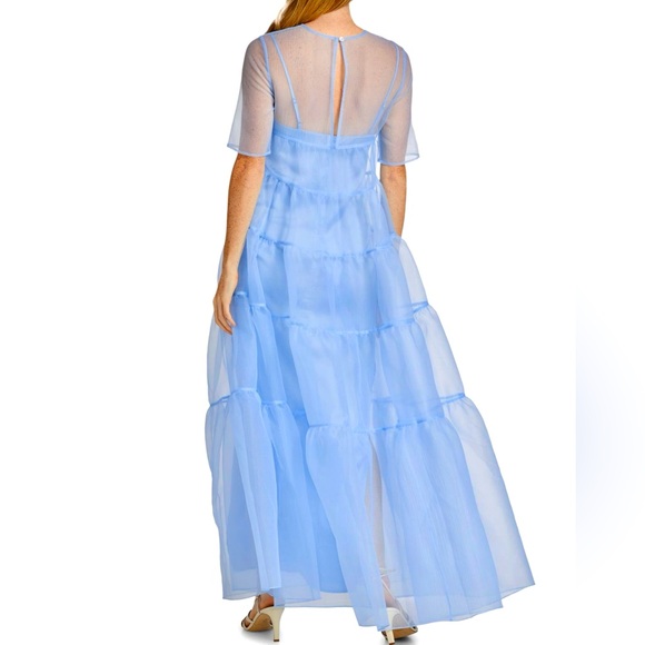 🌺🎉HP🎉🌺 NWT Staud Hyacinth Tiered Organza Maxi Dress French Blue - Picture 9 of 15